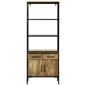 Highboard με συρτάρι Καφέ 70 x 35 x 180 εκ. Στερεό ξύλο μάνγκο - Pakobazaar