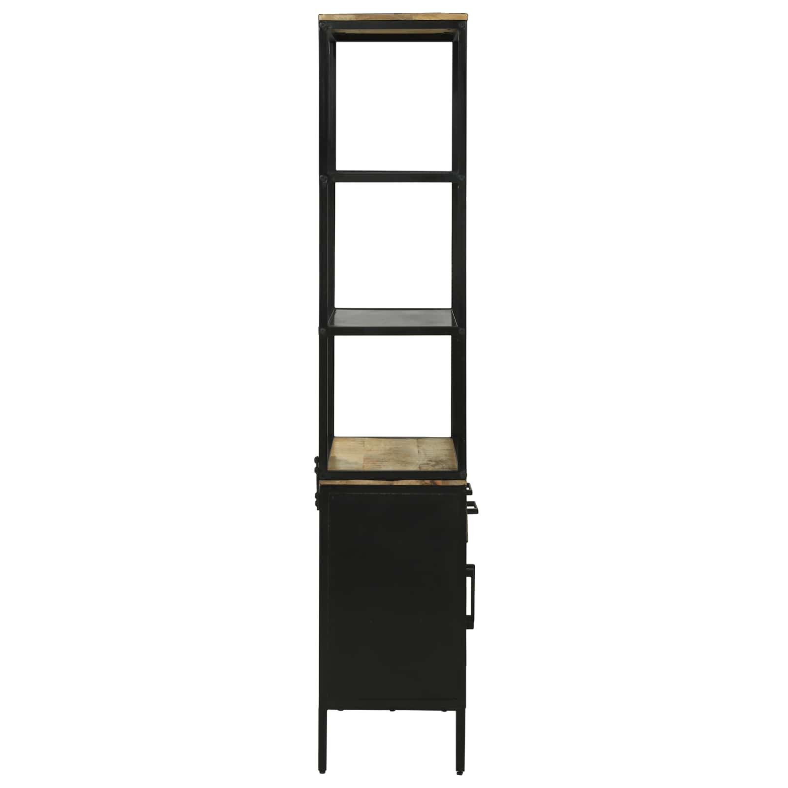 Highboard με συρτάρι Καφέ 70 x 35 x 180 εκ. Στερεό ξύλο μάνγκο - Pakobazaar