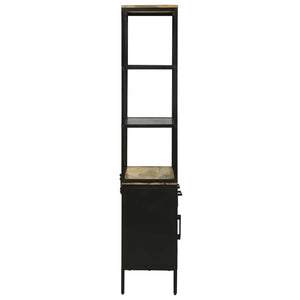 Highboard με συρτάρι Καφέ 70 x 35 x 180 εκ. Στερεό ξύλο μάνγκο - Pakobazaar