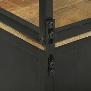 Highboard με συρτάρι Καφέ 70 x 35 x 180 εκ. Στερεό ξύλο μάνγκο - Pakobazaar