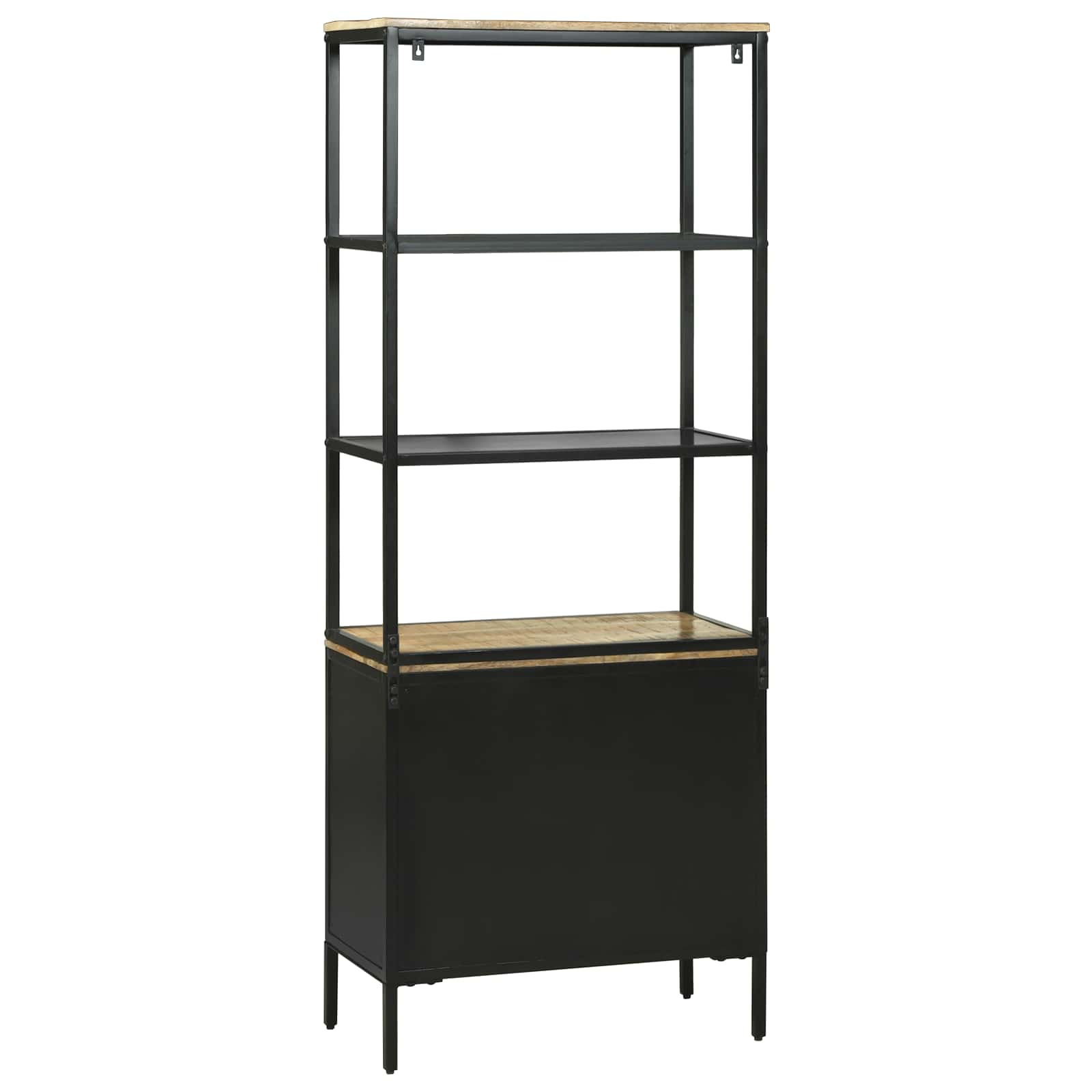 Highboard με συρτάρι Καφέ 70 x 35 x 180 εκ. Στερεό ξύλο μάνγκο - Pakobazaar