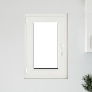 Παράθυρο Υπογείου "RISOR" 50x75 εκ. Ανακλινόμενο & Περιστρεφόμενο DIN Αριστερά Λευκό