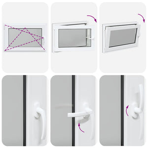Παράθυρο Υπογείου "RISOR" 90x70 εκ. Ανακλινόμενο & Περιστρεφόμενο DIN Αριστερό Ανθρακί - Pakobazaar