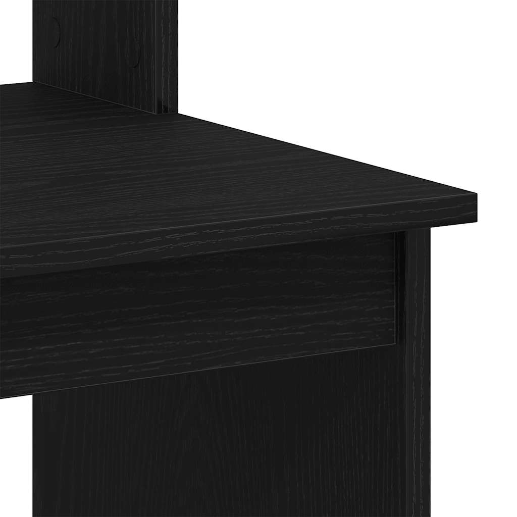 Γραφείο με Ράφια Μαύρη Δρυς 102 x 45 x 148 εκ. από Τεχνητό Ξύλο - Pakobazaar