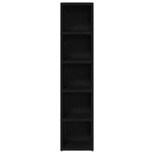 Ντουλάπια CD 2 τεμ. Μαύρο Δρυς 21x16x93,5 εκ Επεξεργασμένο Ξύλο