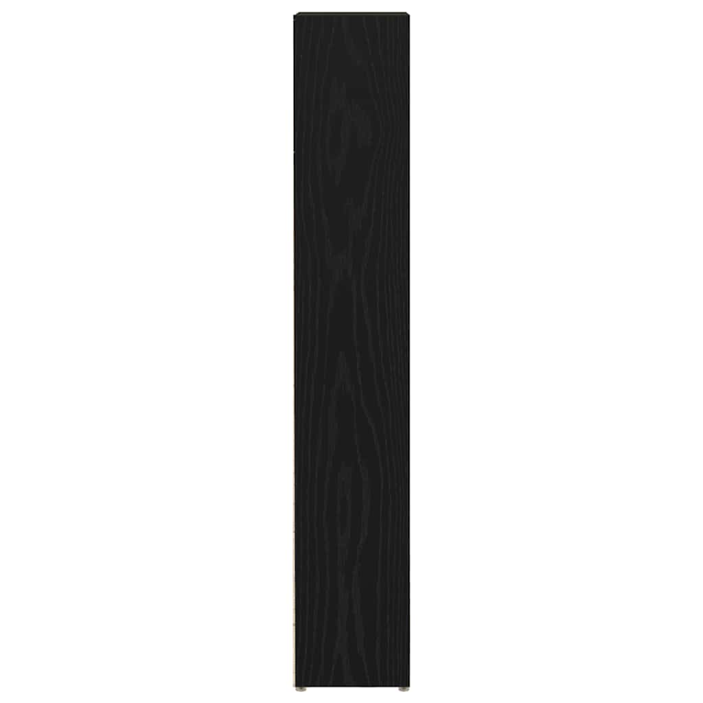 Ντουλάπια CD 2 τεμ. Μαύρο Δρυς 21x16x93,5 εκ Επεξεργασμένο Ξύλο - Pakobazaar