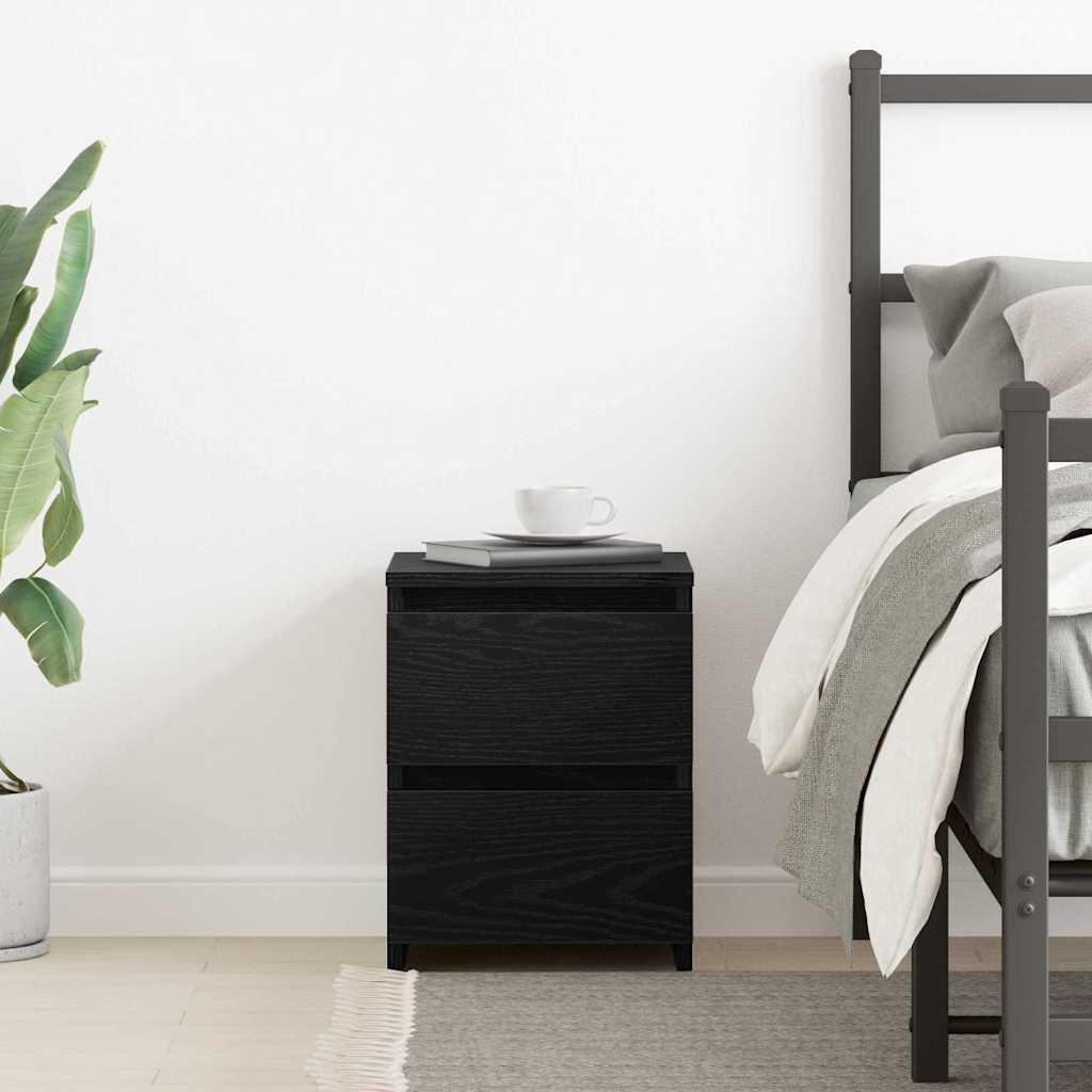 Κομοδίνο Μαύρη Οξυά 30 x 30 x 40 cm Επεξεργασμένο ξύλο