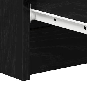 Συρταριέρα Μαύρο Δρυς 60 x 35 x 98,5 εκ. από Επεξεργασμένο Ξύλο