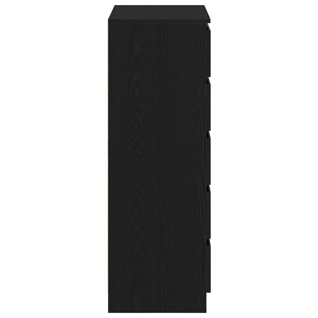 Συρταριέρα Μαύρη Δρυς 60x36x103 εκ. από Τεχνητό Ξύλο - Pakobazaar