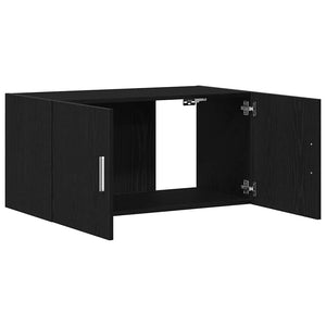 Ντουλάπι Τοίχου Μαύρο Δρυς 80x39x40 εκ. Επεξεργασμένο Ξύλο