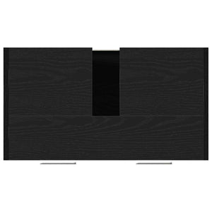 Ντουλάπι Νιπτήρα Μπάνιου Μαύρο Δρυς 60x33x60 εκ. Επεξ. Ξύλο - Pakobazaar