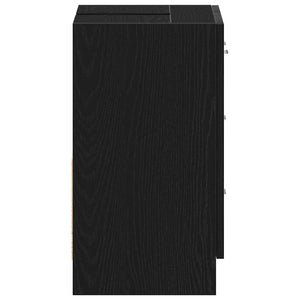 Ντουλάπι Νιπτήρα Μαύρο Δρυς 63x30x54 εκ. από Τεχνητό Ξύλο - Pakobazaar
