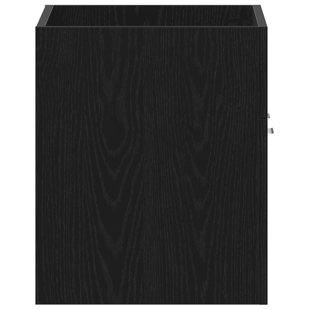 Ντουλάπι Νιπτήρα Μπάνιου Μαύρο Δρυς 60x38,5x46 εκ. από Τεχνητό Ξύλο - Pakobazaar