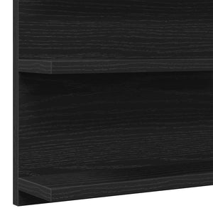 Ντουλάπι Καθρέφτη Μπάνιου Μαύρο Δρυς 90x11x45 εκ. από Τεχνητό Ξύλο