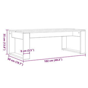 Τραπεζάκι σαλονιού Μαύρη Οξυά 102 x 50 x 35 εκ. - Pakobazaar