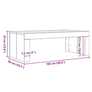 Τραπεζάκι σαλονιού Μαύρη Οξυά 102 x 50 x 35 εκ. - Pakobazaar
