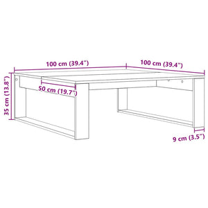 Τραπεζάκι σαλονιού Μαύρη Οξυά 100 x 100 x 35 cm - Pakobazaar