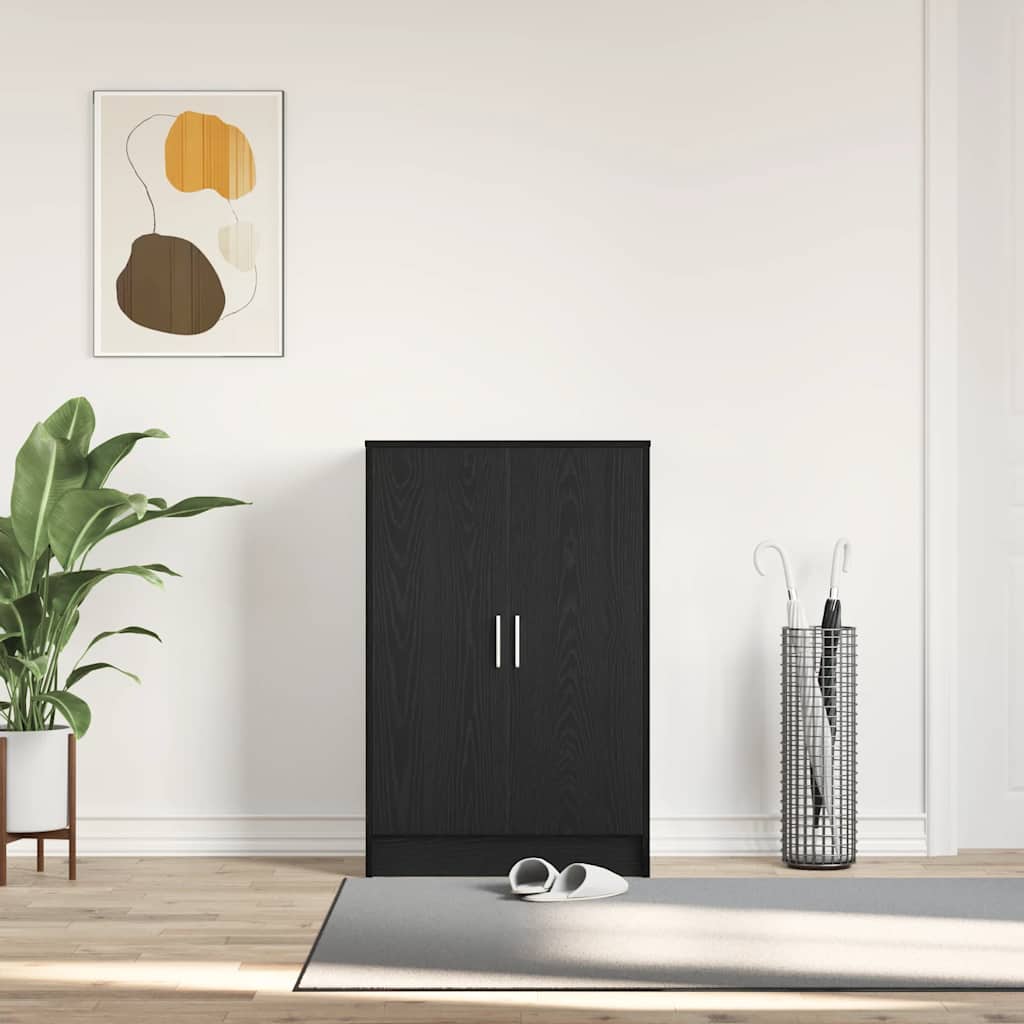 Παπουτσοθήκη Μαύρη βελανιδιά 60x35x92 εκ. Επεξεργασμένο Ξύλο - Pakobazaar