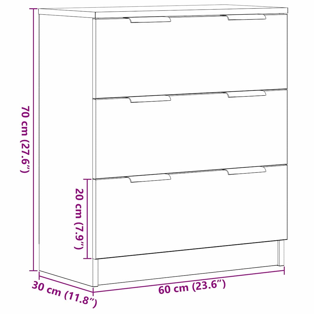 Πλαϊνό γραφείο Μαύρη Οξυά 60 x 30 x 70 εκ. Επεξεργασμένο ξύλο - Pakobazaar