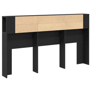 Κρεβάτι με Κεφαλάρι Μαύρη δρυς 180 x 18.5 x 102.5 εκ. - Pakobazaar