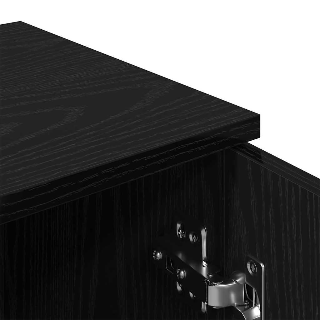 Πλαϊνό γραφείο Μαύρη Οξυά 30 x 30 x 70 εκ. Επεξεργασμένο ξύλο - Pakobazaar