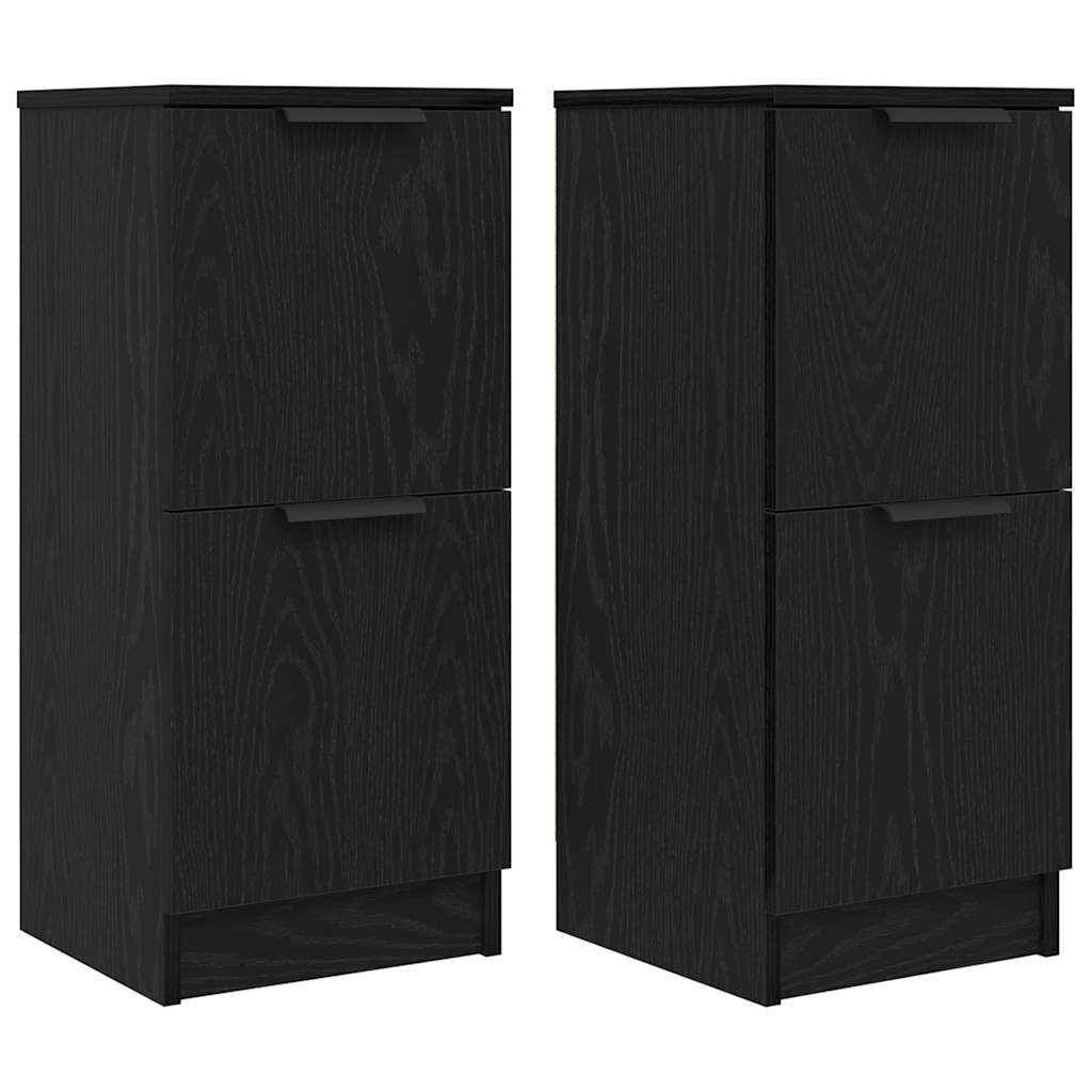 Πλαϊνό γραφείο 2 pcs Μαύρη Οξυά 30 x 30 x 70 εκ. - Pakobazaar