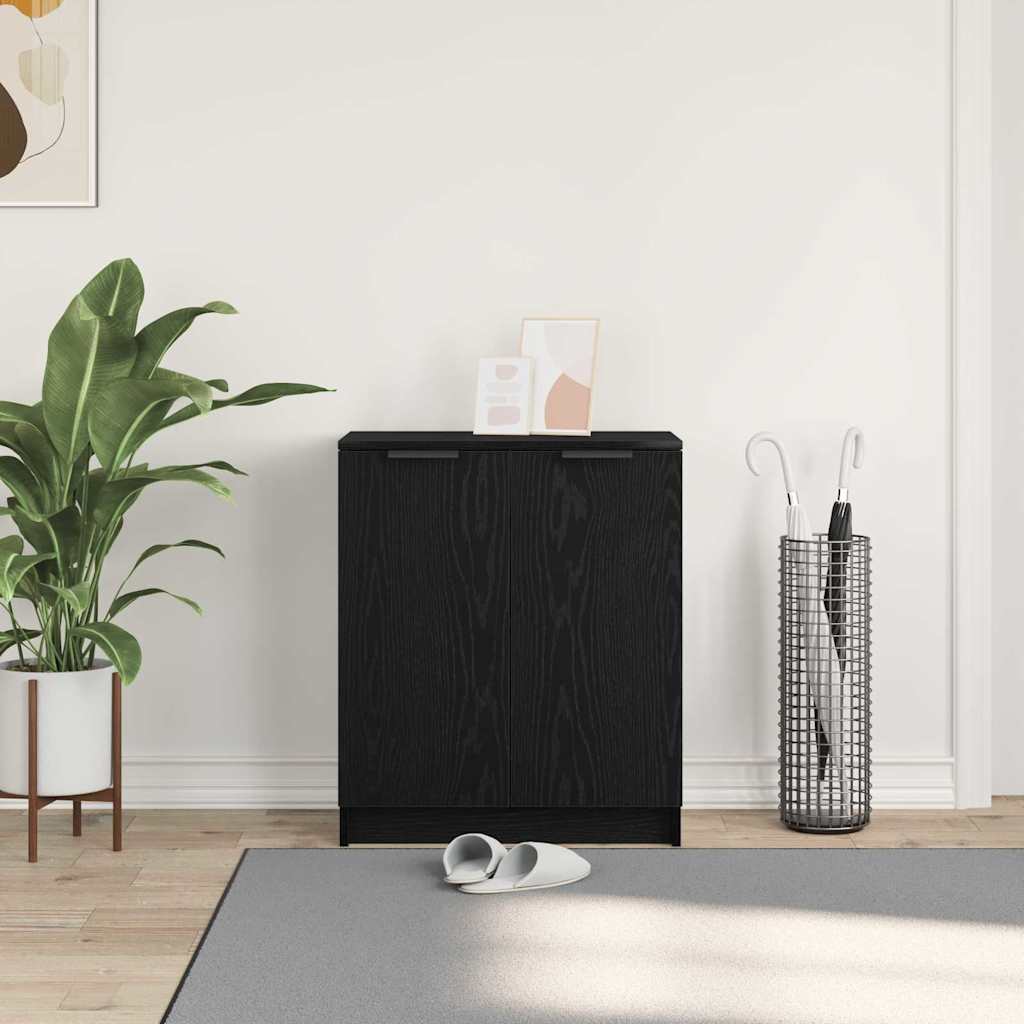Ντουλάπα Παπουτσιών με ράφι Μαύρη Οξυά 59 x 35 x 70 εκ. - Pakobazaar