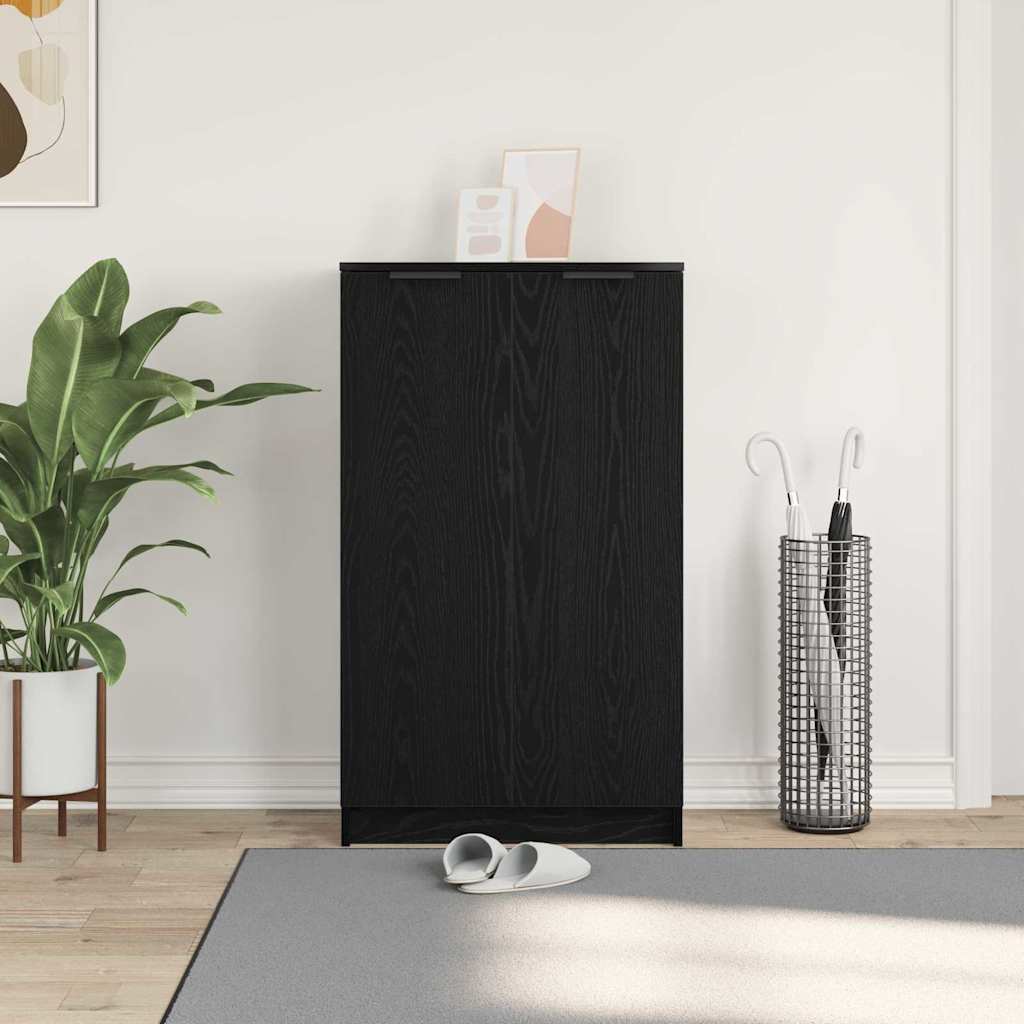 Ντουλάπα Παπουτσιών με ράφι Μαύρη Οξυά 59 x 35 x 100 εκ
