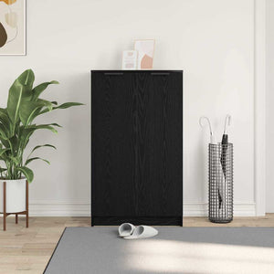 Ντουλάπα Παπουτσιών με ράφι Μαύρη Οξυά 59 x 35 x 100 εκ