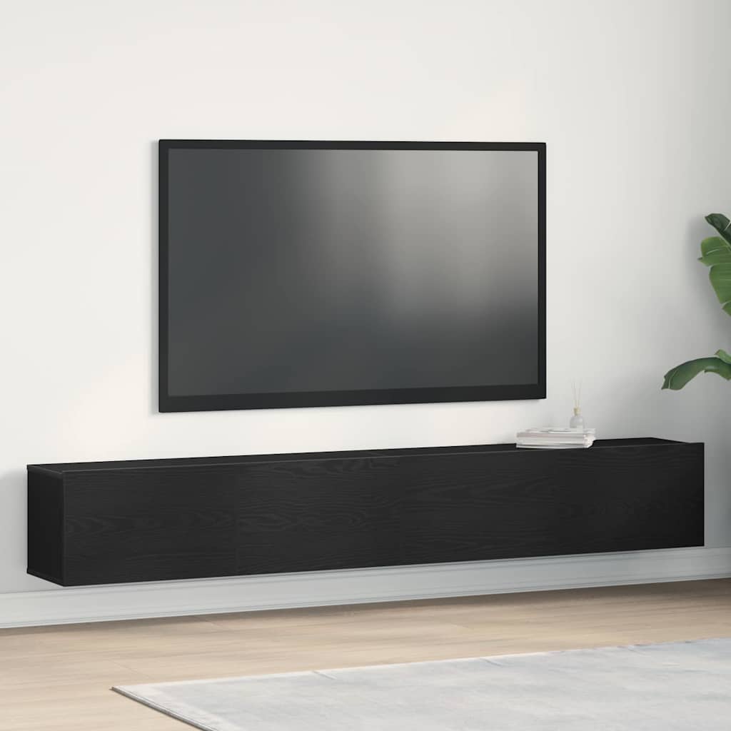 Ντουλάπι TV 2 pcs Μαύρο 100 x 30 x 30 cm Επεξεργασμένο ξύλο - Pakobazaar