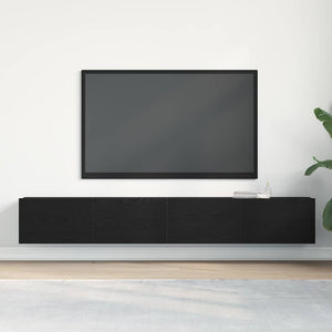 Ντουλάπι TV 2 pcs Μαύρο 100 x 30 x 30 cm Επεξεργασμένο ξύλο - Pakobazaar