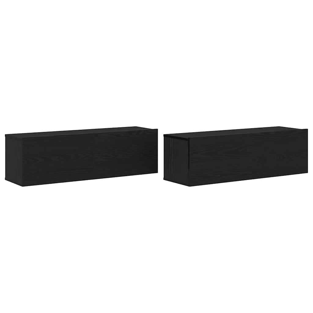 Ντουλάπι TV 2 pcs Μαύρο 100 x 30 x 30 cm Επεξεργασμένο ξύλο - Pakobazaar