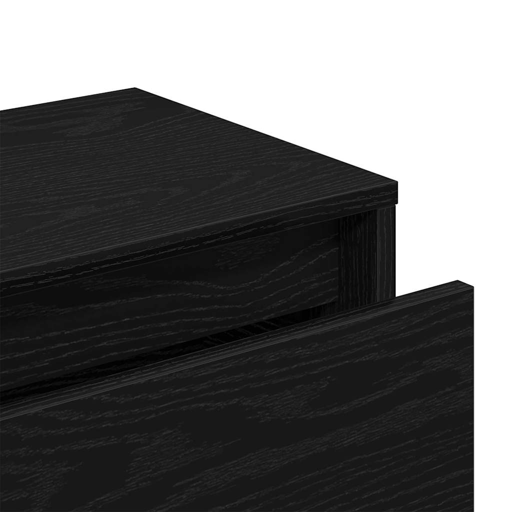 Σετ επίπλων χωλ με συρτάρι 4 pcs Μαύρη Οξυά Επεξεργασμένο ξύλο - Pakobazaar