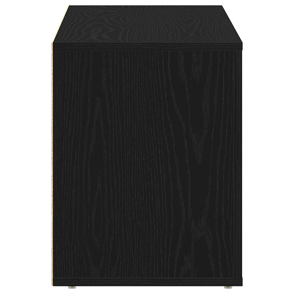 Παγκάκι Παπουτσιών Μαύρο Δρυς 100x35x45 εκ. από Τεχνητό Ξύλο - Pakobazaar