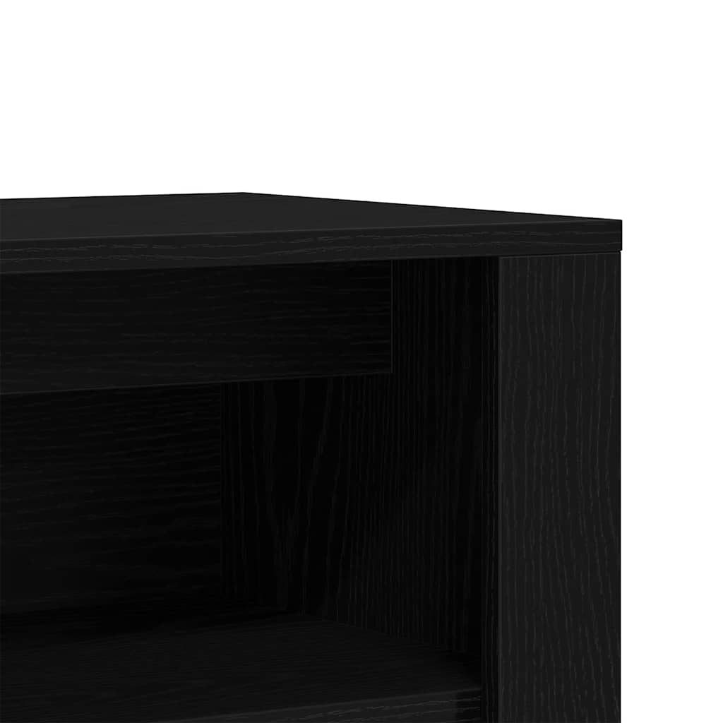 Παγκάκι Παπουτσιών Μαύρο Δρυς 100x35x45 εκ. από Τεχνητό Ξύλο - Pakobazaar