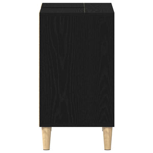 Ντουλάπι Νιπτήρα Μαύρο Δρυς 80x33x60 εκ. από Τεχνητό Ξύλο