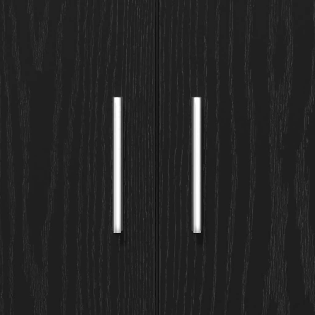 Βάση Ενυδρείου Μαύρη Δρυς 81x36x73 εκ. από Τεχνητό Ξύλο - Pakobazaar