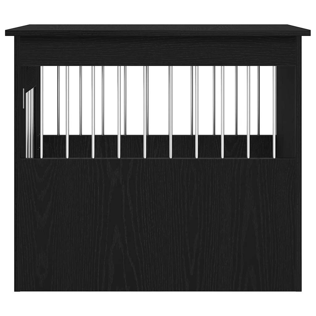 Έπιπλα Κλουβιού για Σκύλους Μαύρο Δρυς 55x75x65 εκ. από Τεχνητό Ξύλο - Pakobazaar