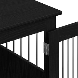 Έπιπλα Κλουβιού για Σκύλους Μαύρο Δρυς 55x75x65 εκ. από Τεχνητό Ξύλο - Pakobazaar