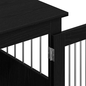 Έπιπλα Κλουβιού για Σκύλους Μαύρο Δρυς 55x80x68 εκ. από Τεχνητό Ξύλο