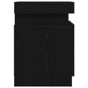 Κομοδίνο 2 pcs Μαύρη Οξυά 35 x 39 x 55 εκ. Επεξεργασμένο ξύλο - Pakobazaar