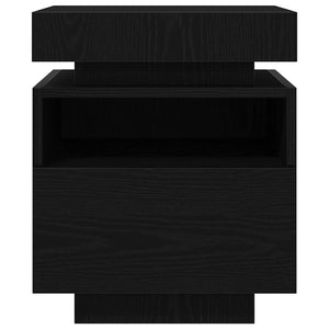 Κομοδίνο 2 pcs Μαύρη Οξυά 40 x 39 x 48,5 εκ. Επεξεργασμένο ξύλο - Pakobazaar