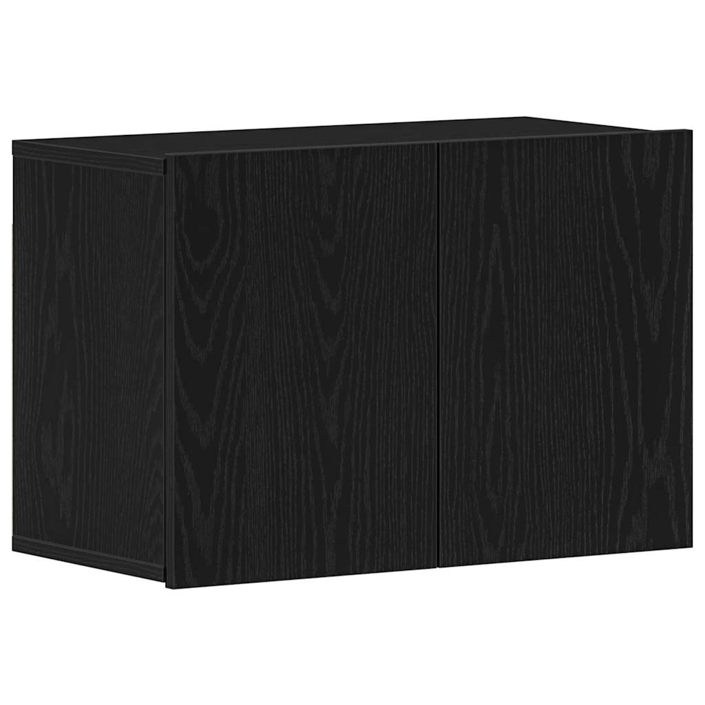 Έπιπλο Τηλεόρασης Μαύρο Δρυς 60x30x41 εκ. από Τεχνητό Ξύλο