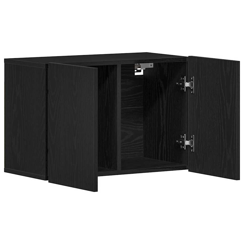 Έπιπλο Τηλεόρασης Μαύρο Δρυς 60x30x41 εκ. από Τεχνητό Ξύλο