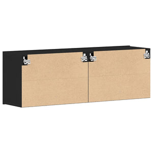 Ντουλάπια Τηλεόρασης 2 τεμ. Μαύρο Δρυς 120x30x41 εκ. από Τεχνητό Ξύλο
