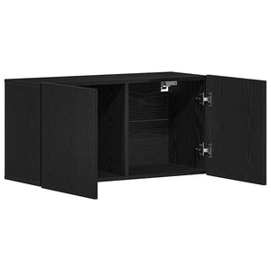 Έπιπλο Τηλεόρασης Μαύρο Δρυς 80x30x41 εκ. από Τεχνητό Ξύλο - Pakobazaar