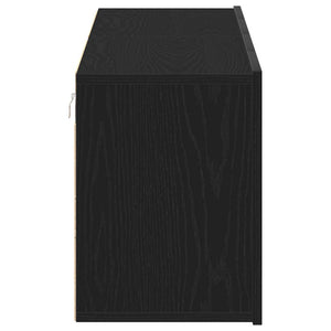 Ντουλάπια Τηλεόρασης 2 τεμ. Μαύρο Δρυς 160x30x41 εκ. από Τεχνητό Ξύλο - Pakobazaar