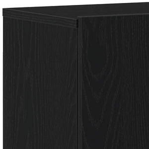 Ντουλάπια Τηλεόρασης 2 τεμ. Μαύρο Δρυς 160x30x41 εκ. από Τεχνητό Ξύλο - Pakobazaar