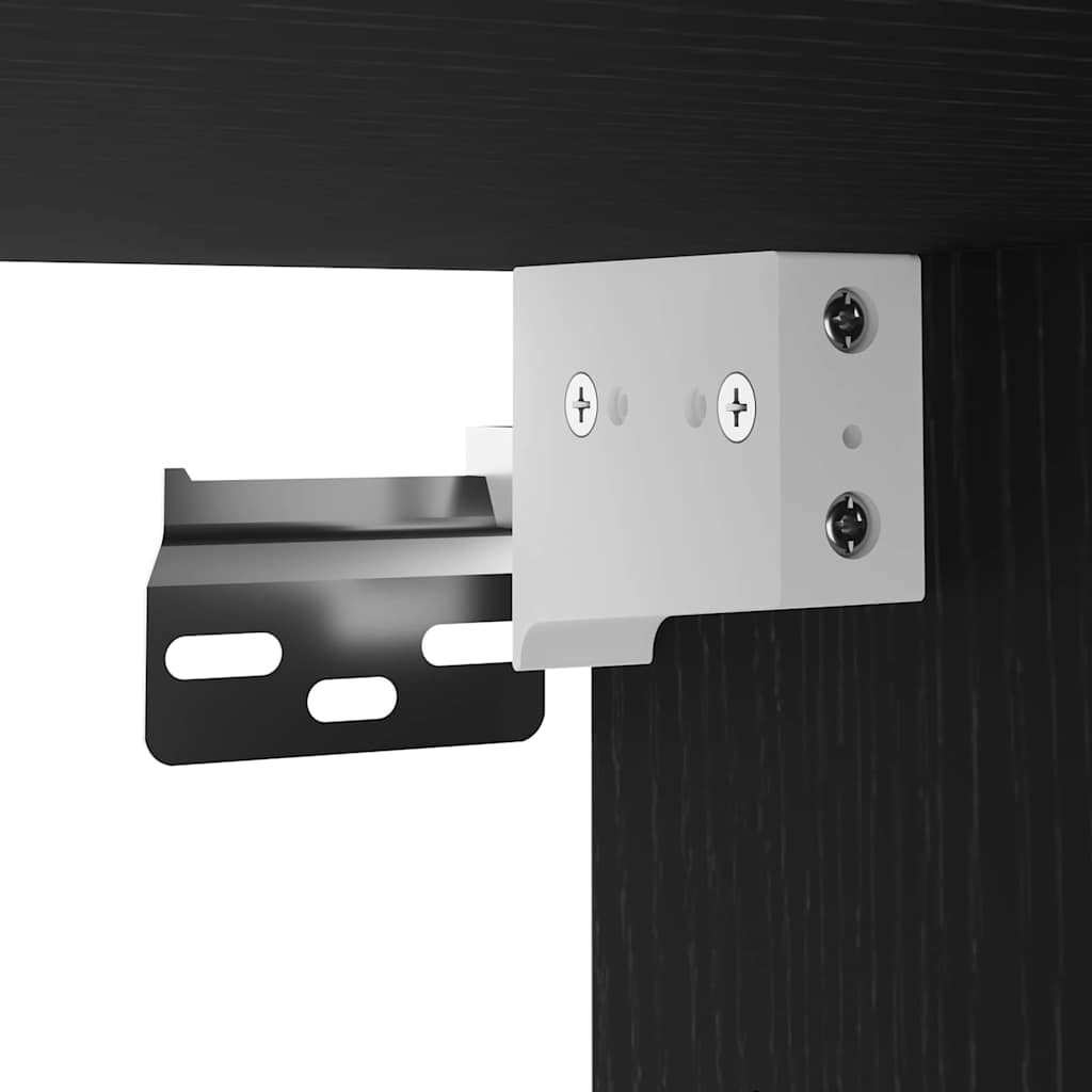 Σετ επίπλου τηλεόρασης Επιτοίχιο Μαύρη Οξυά 30,5 x 30 x 102 εκ - Pakobazaar