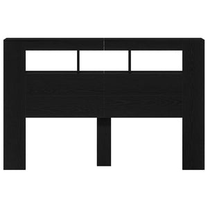 LED κεφαλάρι με ράφι Μαύρη δρυς 160 x 18.5 x 103.5 εκ - Pakobazaar